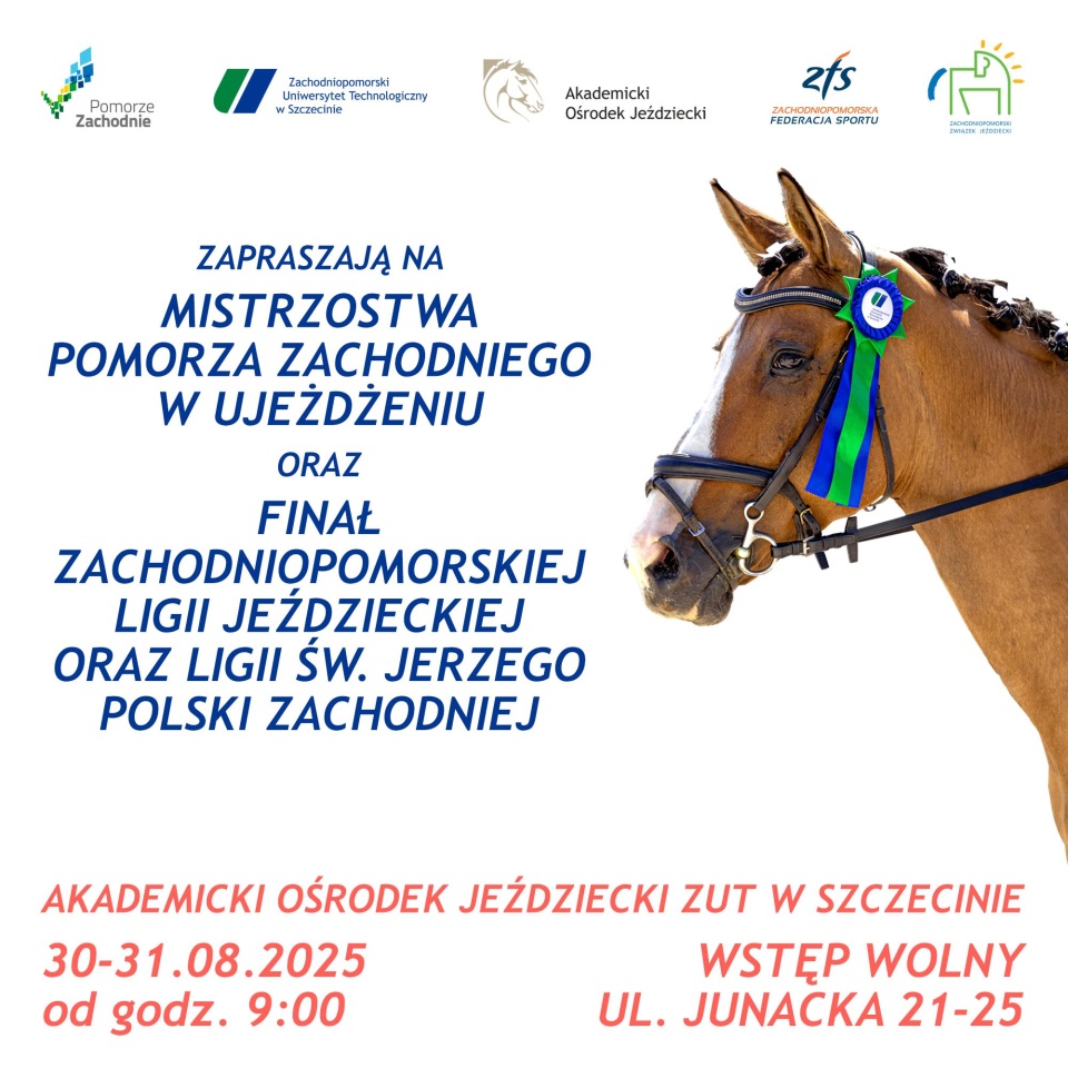 Akademicki Ośrodek Jeździecki ZUT w Szczecinie zaprasza na dwa prestiżowe wydarzenia. Fot. https://www.facebook.com/ZUTSzczecin
