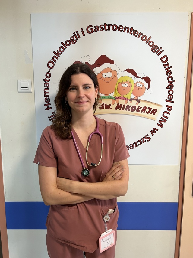 Weronika Pawlik – lekarka z Dziecięcego Oddziału Świętego Mikołaja w szpitalu przy alei Unii Lubelskiej w Szczecinie 