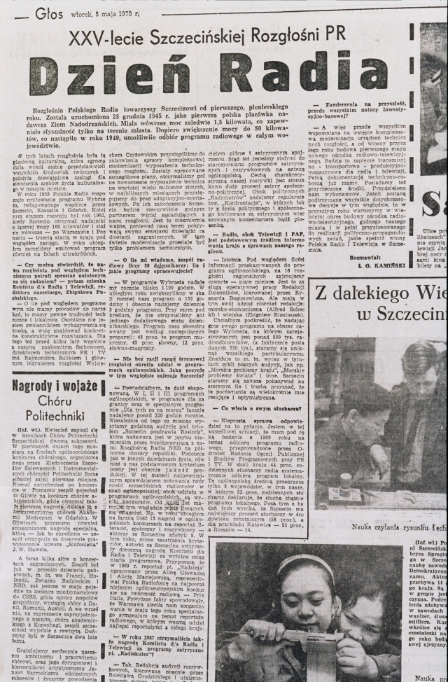 Piszą o nas. Radio Szczecin w szczecińskiej prasie Lata 70.