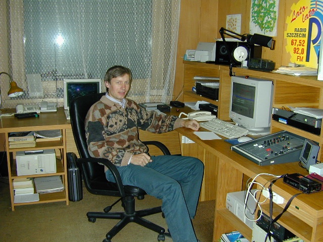 Kamiński Ireneusz - rozdzielnia. Fot. Bogusław Lis [Radio Szczecin] Lata 90.