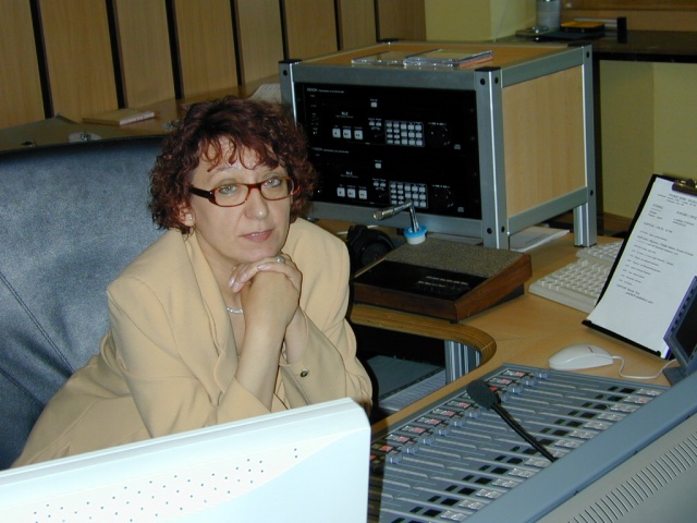 Aleksandra Mazur, realizatorka w reżyserce. 6.11.2000 rok. Fot. Bogusław Lis [Radio Szczecin] Pierwsza dekada XXI wieku
