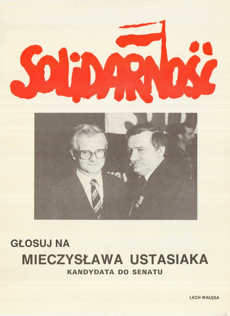Plakat wyborczy z 1989. Archiwum Państwowe w Szczecinie