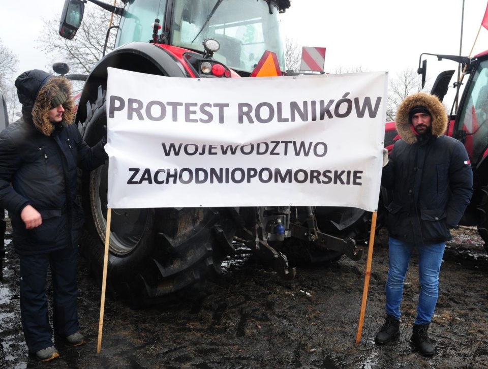 Protest rolników. fot. M. Kokolus (Radio Szczecin)
