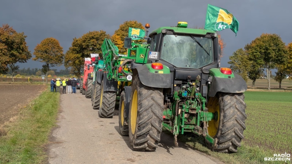 Protest rolników w Pyrzycach. fot. M. Papke (Radio Szczecin)