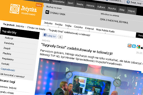 Od dziś Sygnałów Dnia można nie tylko słuchać, ale także je oglądać i to w telewizji wysokiej rozdzielczości - na antenie TVP HD. Flagowy program Jedynki można będzie oglądać codziennie oprócz niedziel dwukrotnie: o godz. 7.15 i o 8.15.