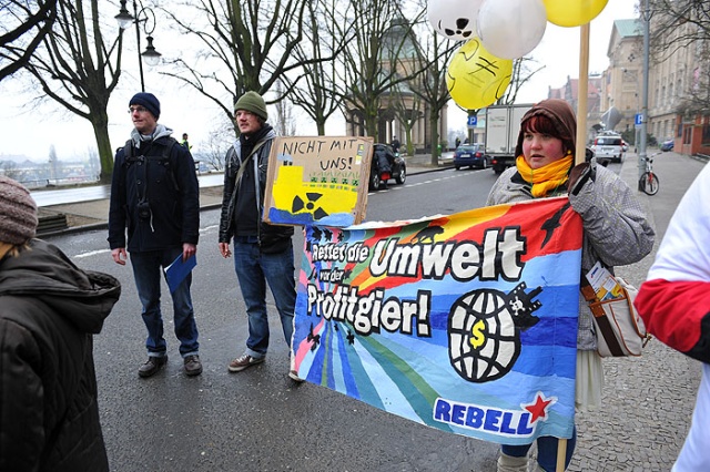 Atomowy protest - fot. Łukasz Szełemej [PR Szczecin] Atomowy protest w Szczecinie [ZDJĘCIA]