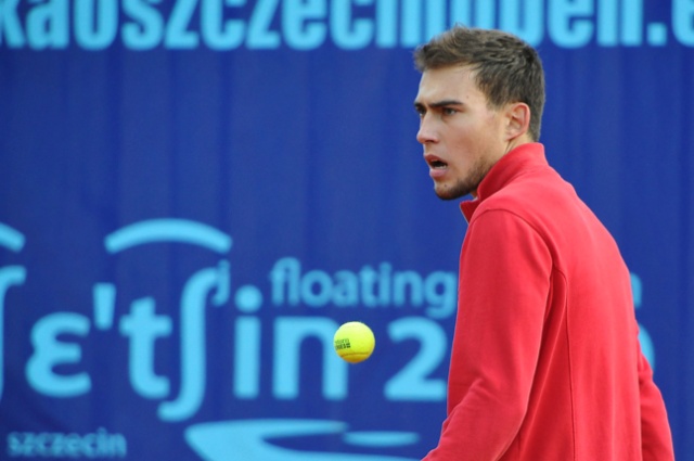 Jerzy Janowicz pokonał Ukraińca Artema Smirnowa 6:3, 6:1. Fot. Łukasz Szełemej [PR Szczecin] Polak w ćwierćfinale Pekao Szczecin Open! [ZDJĘCIA]