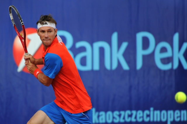 Jerzy Janowicz pokonał Ukraińca Artema Smirnowa 6:3, 6:1. Fot. Łukasz Szełemej [PR Szczecin] Polak w ćwierćfinale Pekao Szczecin Open! [ZDJĘCIA]