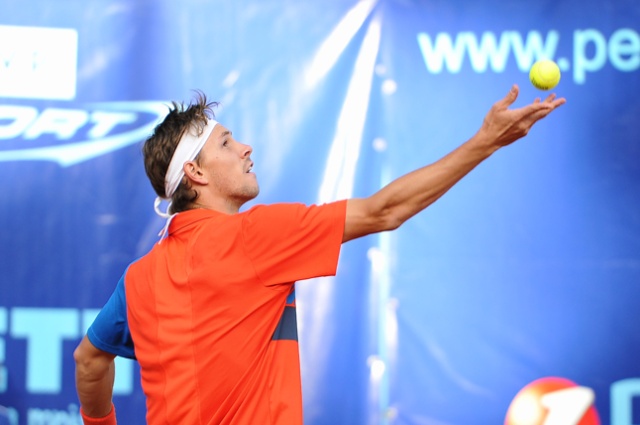 Jerzy Janowicz pokonał Ukraińca Artema Smirnowa 6:3, 6:1. Fot. Łukasz Szełemej [PR Szczecin] Polak w ćwierćfinale Pekao Szczecin Open! [ZDJĘCIA]