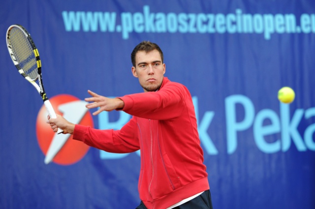 Jerzy Janowicz pokonał Ukraińca Artema Smirnowa 6:3, 6:1. Fot. Łukasz Szełemej [PR Szczecin] Polak w ćwierćfinale Pekao Szczecin Open! [ZDJĘCIA]