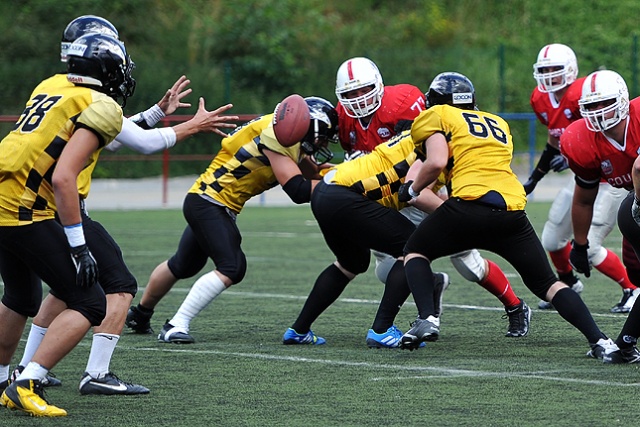 Cougars kontra Seahawks. Fot. Łukasz Szełemej [Radio Szczecin] Szczecińskie Pumy na tarczy [ZDJĘCIA]
