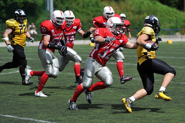 Cougars kontra Seahawks. Fot. Łukasz Szełemej [Radio Szczecin] Szczecińskie Pumy na tarczy [ZDJĘCIA]