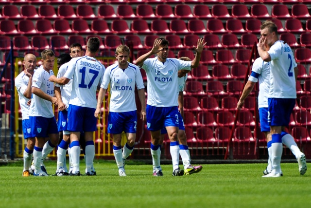 Pogoń Szczecin - Flota Świnoujście. Fot. Łukasz Szełemej [Radio Szczecin] Ostatni sprawdzian na remis [ZDJĘCIA]