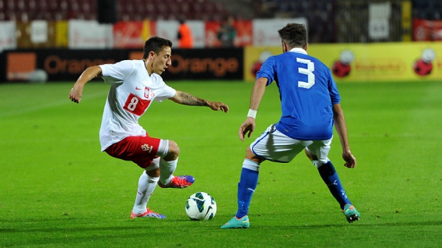 Polska - Włochy. Fot. Łukasz Szełemej [Radio Szczecin] U20: Polacy ulegli Włochom [DUŻO ZDJĘĆ]