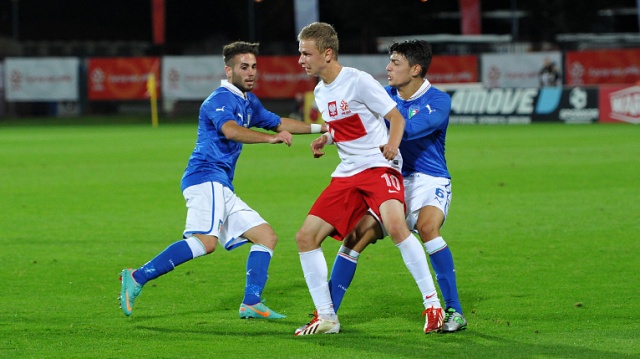 Polska - Włochy. Fot. Łukasz Szełemej [Radio Szczecin] U20: Polacy ulegli Włochom [DUŻO ZDJĘĆ]