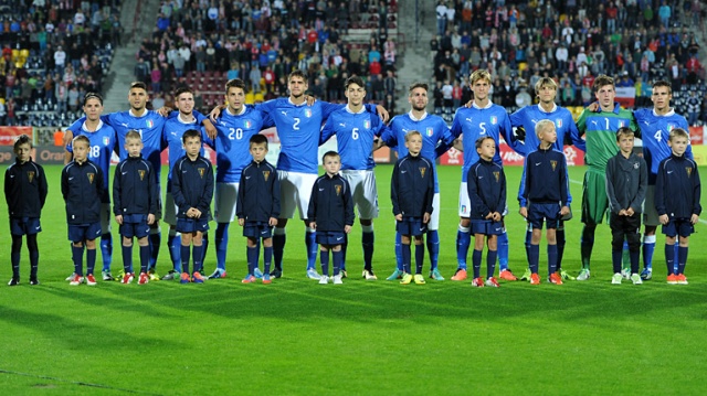 Polska - Włochy. Fot. Łukasz Szełemej [Radio Szczecin] U20: Polacy ulegli Włochom [DUŻO ZDJĘĆ]