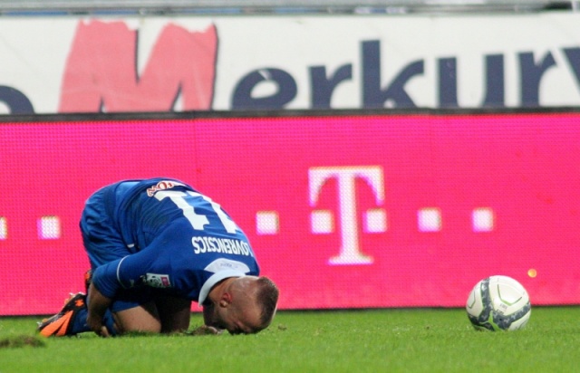 Piłkarze Pogoni Szczecin wygrali w Poznaniu z Lechem 2:1 w 8. kolejce ekstraklasy. Fot. T-Mobile Ekstraklasa/x-news. Poznań zdobyty! Pogoń lepsza od Lecha [WIDEO, ZDJĘCIA]