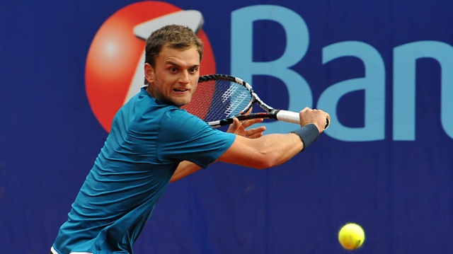 D. Schwartzman - O. Nedovyesov - fot. Łukasz Szełemej [Radio Szczecin] 02 Hiszpańsko-ukraiński finał Pekao Szczecin Open [ZDJĘCIA]