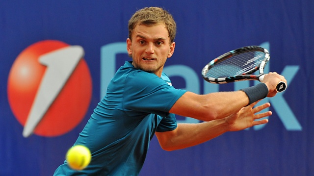 D. Schwartzman - O. Nedovyesov - fot. Łukasz Szełemej [Radio Szczecin] 04 Hiszpańsko-ukraiński finał Pekao Szczecin Open [ZDJĘCIA]