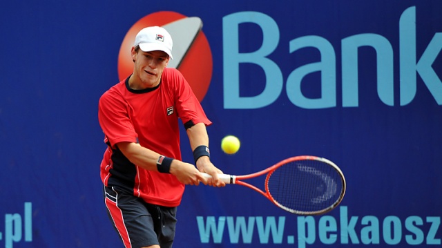 D. Schwartzman - O. Nedovyesov - fot. Łukasz Szełemej [Radio Szczecin] 08 Hiszpańsko-ukraiński finał Pekao Szczecin Open [ZDJĘCIA]