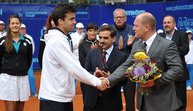 Oleksander Nedowiesow wygrał 21. tenisowy turniej Pekao Szczecin Open. Fot. Łukasz Szełemej [Radio Szczecin] Ukrainiec zwycięzcą Pekao Szczecin Open [ZDJĘCIA, NOWE]