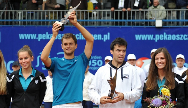 Oleksander Nedowiesow wygrał 21. tenisowy turniej Pekao Szczecin Open. Fot. Łukasz Szełemej [Radio Szczecin] Ukrainiec zwycięzcą Pekao Szczecin Open [ZDJĘCIA, NOWE]