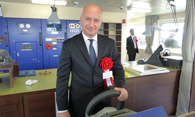 Masowiec "Tatry" wybudowany w japońskiej stoczni dla Polskiej Żeglugi Morskiej - odebrany i ochrzczony. Fot. Piotr Sawiński [Radio Szczecin] Masowce w komplecie. "Tatry" odebrane [DUŻO ZDJĘĆ, WIDEO]