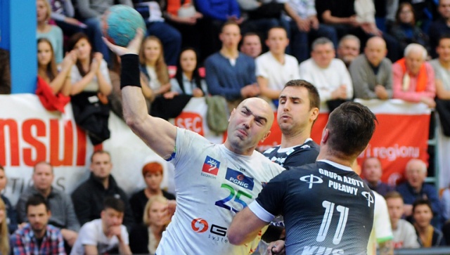 Piłkarze ręczni Gaz-Systemu Pogoni Szczecin obronili trzecie miejsce w rozgrywkach PGNiG Superligi. Fot. Łukasz Szełemej [Radio Szczecin] Zwycięstwo Gaz-Systemu Pogoni Szczecin [RELACJA, ZDJĘCIA]