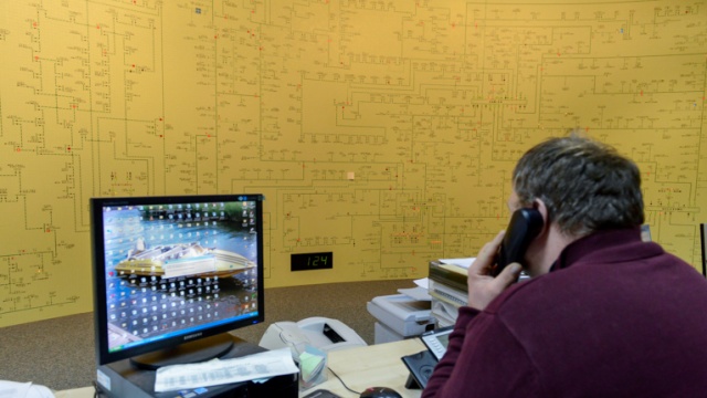 Rejon dystrybucji Enea Międzyzdroje. Fot. Jarosław Gaszyński [Radio Szczecin] Huragan nad morzem. "Ksawery" daje się we znaki [ZDJĘCIA, WIDEO]