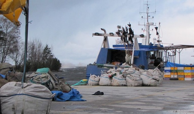 Mrzeżyno. Około godziny 15.30. Fot. Michał Ostrowski [Radio Szczecin] Huragan nie odpuszcza na wybrzeżu [ZDJĘCIA, WIDEO]