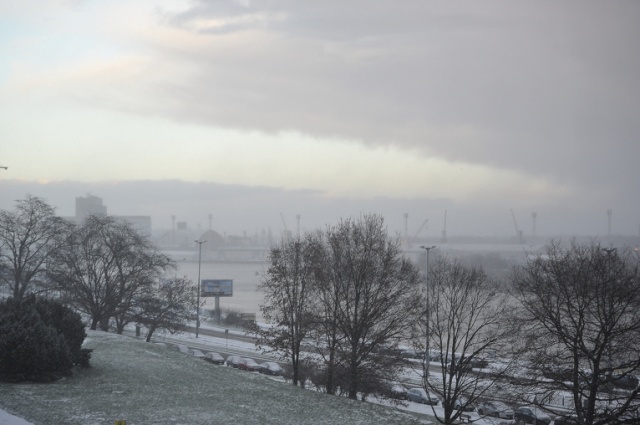 Z północy do Szczecina przyszła burza śnieżna. Fot. Łukasz Szełemej [Radio Szczecin Burza śnieżna nad Szczecinem i Stargardem [ZDJĘCIA, NOWE]