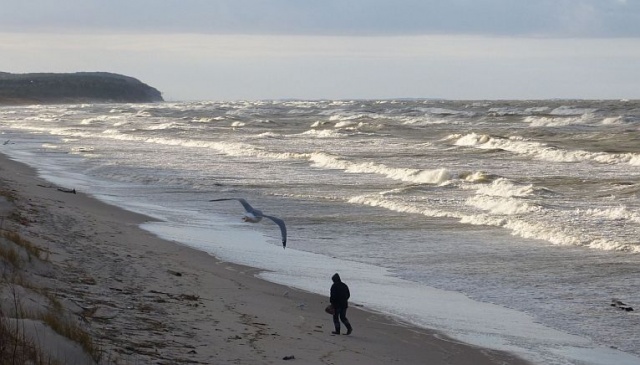 Gmina Dziwnów. Fot. Sławomir Orlik [Radio Szczecin] Wiatr słabnie, przyszła cofka. Nie ma zagrożenia powodzią [ZDJĘCIA, WIDEO, NOWE]