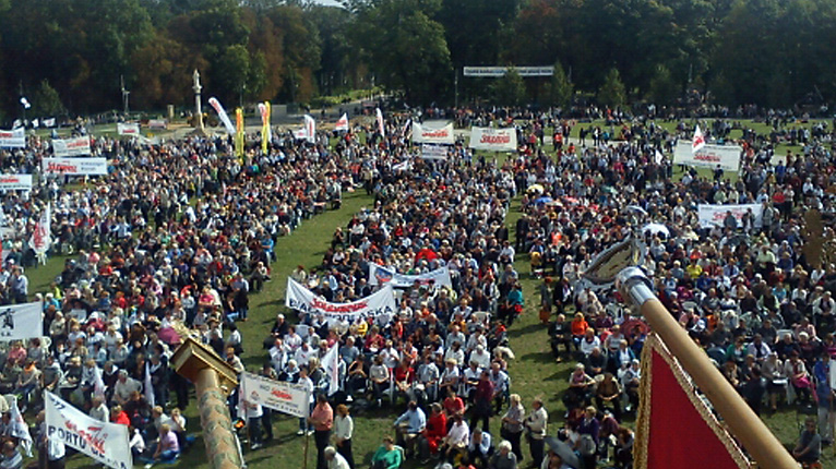 Około 350 osób z Solidarności ze Szczecina bierze udział w 31. Ogólnopolskiej Pielgrzymce Ludzi Pracy na Jasną Górę. Fot. mat. Solidarności
