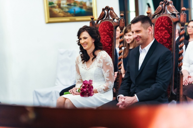 Monika Pyrek i Norbert Rokita są małżeństwem. Fot. Łukasz Szełemej [Radio Szczecin] Monika i Norbert powiedzieli sobie "Tak" [ZDJĘCIA, WIDEO]