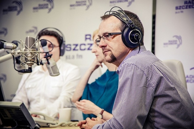 Nowi prowadzący Studio Bałtyk. Fot. Paweł Płocharski [Radio Szczecin] Studio Bałtyk na dwie zmiany i aż czterech prowadzących [FILMY, ZDJĘCIA]