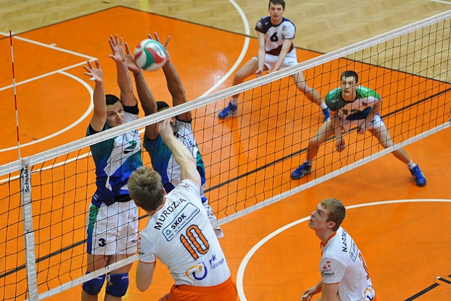 Morze Bałtyk - Krispol Września. Fot. Łukasz Szełemej [Radio Szczecin] Siatkarze Morza Bałtyk nie awansują do I ligi [ZDJĘCIA]