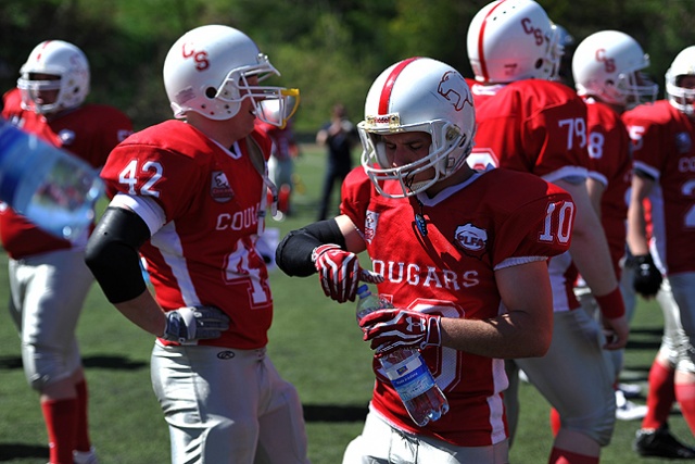 Cougars Szczecin wygrali w sobotę z beniaminkiem rozgrywek Bydgoszcz Raiders 30:0. Fot. Łukasz Szełemej [Radio Szczecin] Pogrom beniaminka w Szczecinie [ZDJĘCIA]