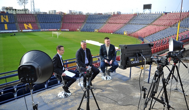 Rok pracy ze szczecińskim zespołem podsumował trener Portowców Dariusz Wdowczyk, który był gościem internetowej audycji "Sport w Sieci". Fot. Łukasz Szełemej [Radio Szczecin] Rok Wdowczyka. "To był sezon naszych drobnych sukcesów" [WIDEO, ZDJĘCIA]