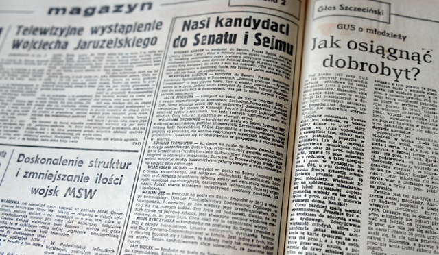 Fot. Łukasz Szełemej [Radio Szczecin] 25 lat wolności: Co pisały wtedy szczecińskie gazety? [ZDJĘCIA]