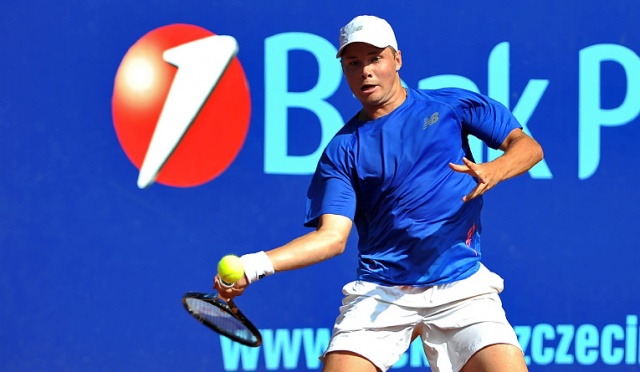 Micke Kontinen (FIN) (na zdj.) - Marcin Gawron (POL). Fot. Łukasz Szełemej [Radio Szczecin] Udane eliminacje Polaków w Pekao Szczecin Open [ZDJĘCIA]