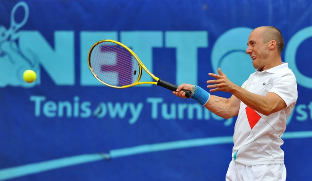 Jacek Mezo Mejer. Fot. Łukasz Szełemej [Radio Szczecin] Gwiazdy świecą na szczecińskich kortach [ZDJĘCIA]