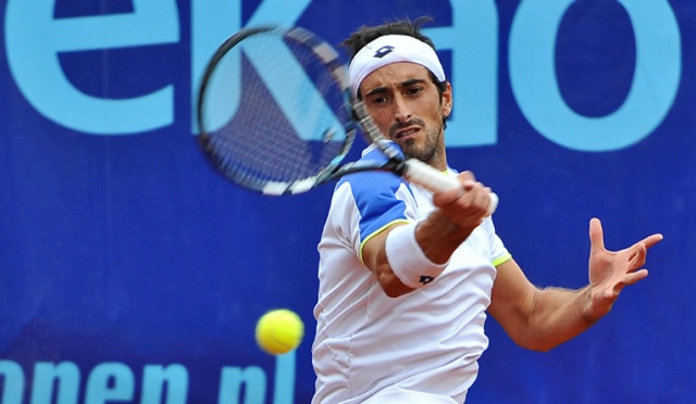 Jan Lennard Struff (GER) - Potito Starace (ITA) (na zdj.) - fot. Łukasz Szełemej [Radio Szczecin] 01 Szczeciński turniej tenisowy już bez Polaków [ZDJĘCIA]