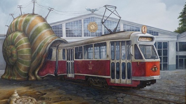 Dwadzieścia cztery płótna Jarosława Jaśnikowskiego, malarza surrealistycznego można oglądać w Muzeum Techniki i Komunikacji w Szczecinie.
