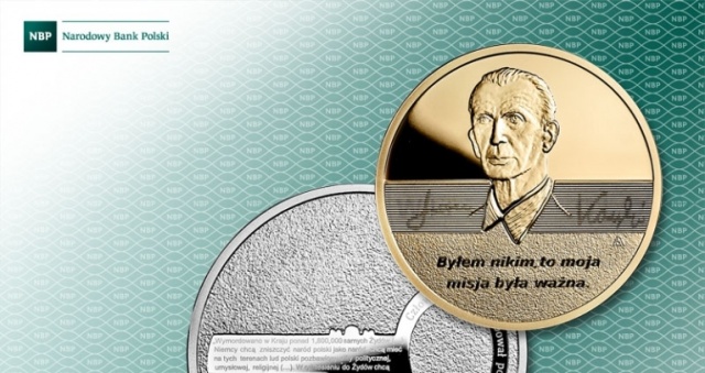 Ponad 730 tysięcy kolekcjonerskich monet z wizerunkiem Jana Karskiego trafiło w czwartek do obiegu. Narodowy Bank Polski uczcił w ten sposób setną rocznicę urodzin legendarnego kuriera i emisariusza Polskiego Państwa Podziemnego.