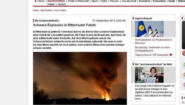 350 strażaków gasiło pożar, który wybuchł w zakładach chemicznych koło Bremy.