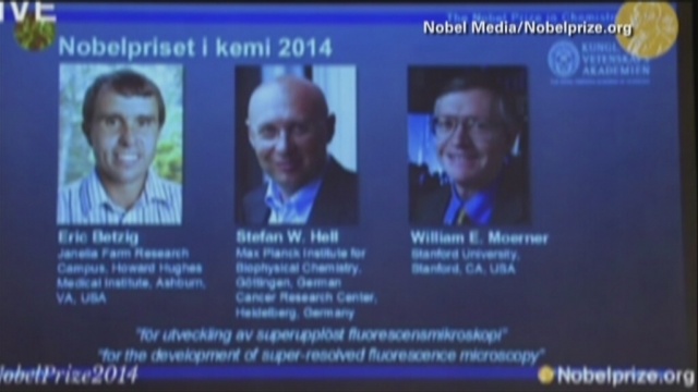 Nobel w dziedzinie chemii trafił do amerykańsko-niemieckiego zespołu badaczy. Komisja w Sztokholmie wyróżniła Erica Betziga, Stefana Hella oraz Williama Moernera za opracowanie mikroskopu fluorescencyjnego.
