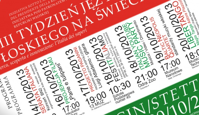 Język włoski będzie przez najbliższy tydzień królował w Szczecinie. We wtorek rusza Światowy Tydzień Języka Włoskiego organizowany przez Katedrę Italianistyki Uniwersytetu Szczecińskiego.