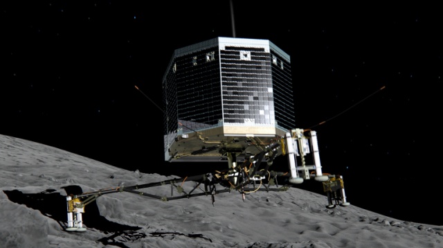 Ziemski próbnik wylądował na komecie. To pierwszy taki eksperyment w historii ludzkości. 12 listopada, tuż po godz. 17, sonda Philae - po trwającym 10 lat pościgu - osiadła bezpiecznie na powierzchni komety Czuriumow-Gierasimienko.