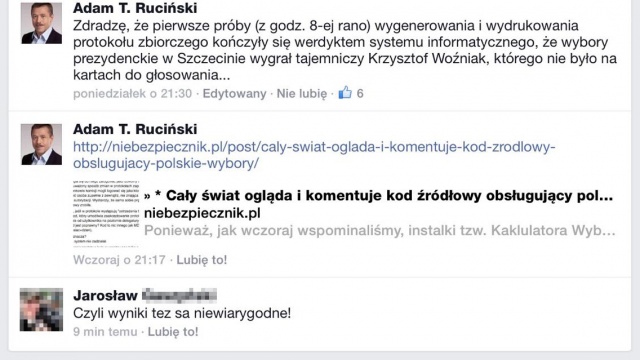 System do zliczania głosów pokazał, że prezydentem Szczecina został Krzysztof Woźniak