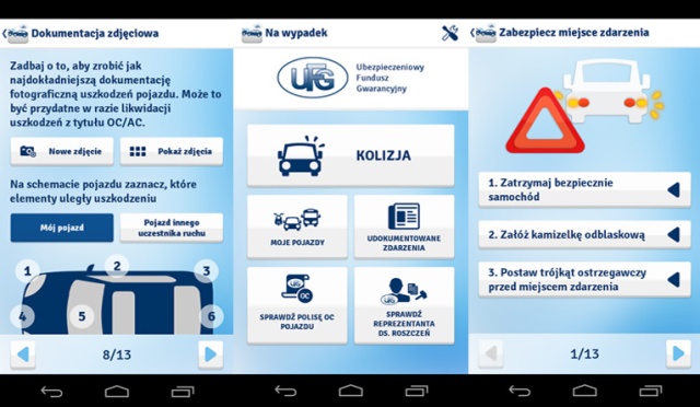 Ubezpieczeniowy Fundusz Gwarancyjny udostępnił bezpłatną aplikację Na wypadek, która wskaże kierowcy krok po kroku co należy robić po kolizji na drodze. Wystarczy mieć przy sobie smartfona.